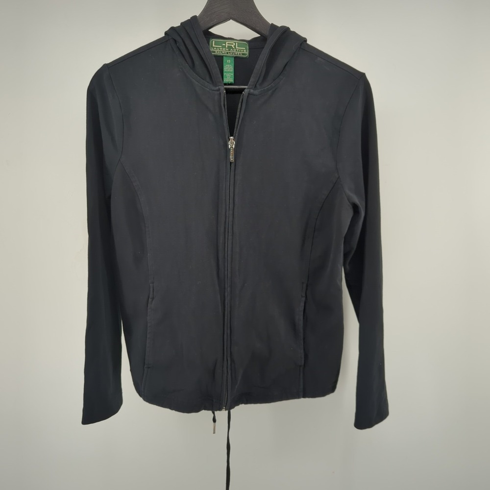 LRL Active Ralph Lauren‎ Women's XS Cotton Stretch Full Zip Up Hoodie Pullover